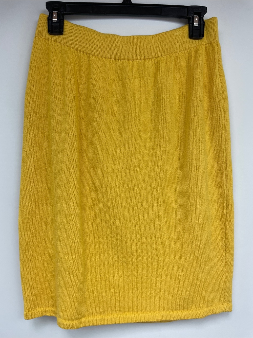 St. John Collection Yellow Knit Pencil Skirt